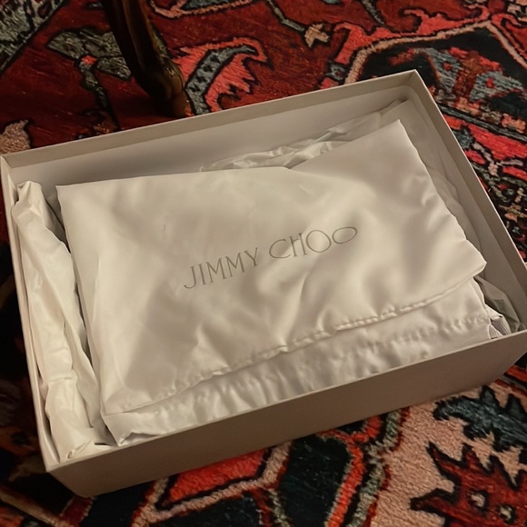 LNWB Navy Croc Embossed Leather Jimmy Choo Slingback Heels - Picture 3 of 7